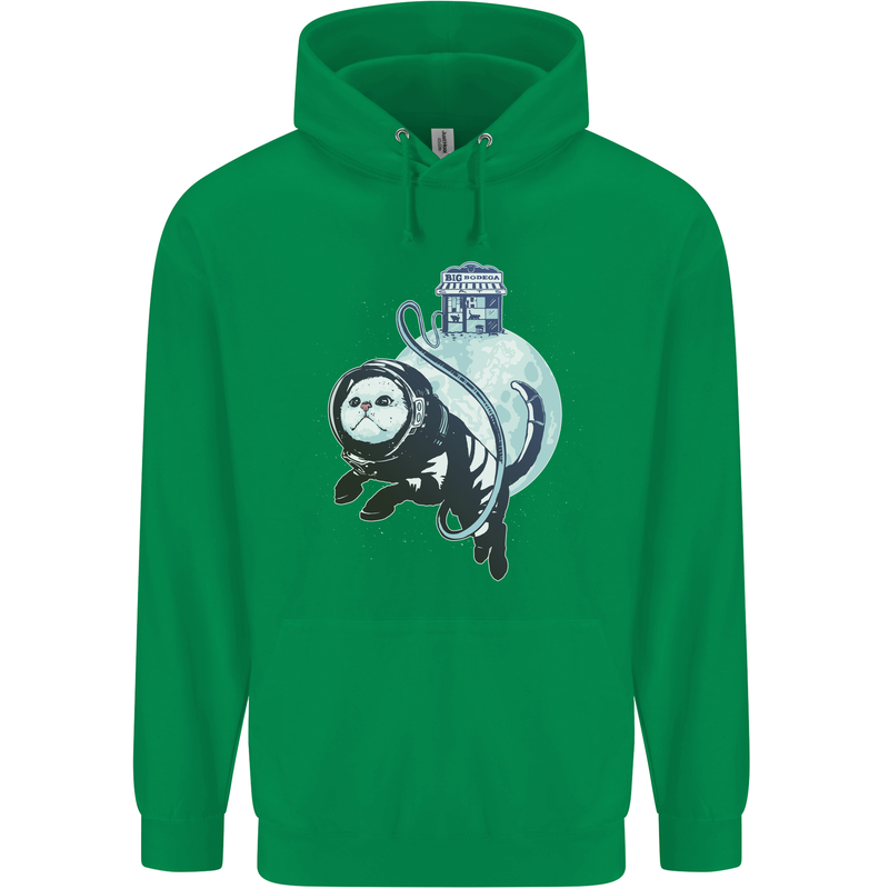 Space Astronaut Cat Funny Childrens Kids Hoodie Irish Green