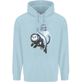 Space Astronaut Cat Funny Childrens Kids Hoodie Light Blue