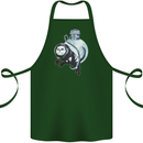 Space Astronaut Cat Funny Cotton Apron 100% Organic Forest Green