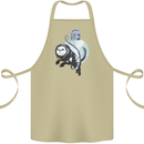 Space Astronaut Cat Funny Cotton Apron 100% Organic Khaki