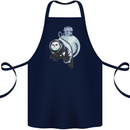 Space Astronaut Cat Funny Cotton Apron 100% Organic Navy Blue