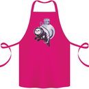 Space Astronaut Cat Funny Cotton Apron 100% Organic Pink