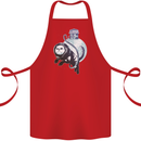 Space Astronaut Cat Funny Cotton Apron 100% Organic Red