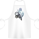 Space Astronaut Cat Funny Cotton Apron 100% Organic White