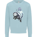 Space Astronaut Cat Funny Kids Sweatshirt Jumper Light Blue