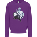 Space Astronaut Cat Funny Kids Sweatshirt Jumper Purple