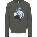 Space Astronaut Cat Funny Kids Sweatshirt Jumper Storm Grey