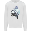 Space Astronaut Cat Funny Kids Sweatshirt Jumper White