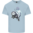 Space Astronaut Cat Funny Kids T-Shirt Childrens Light Blue