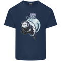 Space Astronaut Cat Funny Kids T-Shirt Childrens Navy Blue