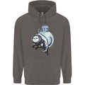 Space Astronaut Cat Funny Mens 80% Cotton Hoodie Charcoal