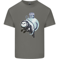 Space Astronaut Cat Funny Mens Cotton T-Shirt Tee Top Charcoal