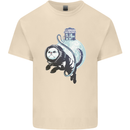 Space Astronaut Cat Funny Mens Cotton T-Shirt Tee Top Natural