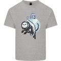 Space Astronaut Cat Funny Mens Cotton T-Shirt Tee Top Sports Grey