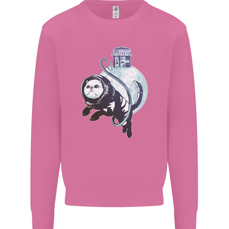 Space Astronaut Cat Funny Mens Sweatshirt Jumper Azalea