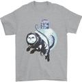 Space Astronaut Cat Funny Mens T-Shirt 100% Cotton Sports Grey