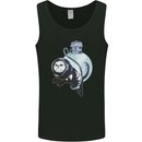 Space Astronaut Cat Funny Mens Vest Tank Top Black