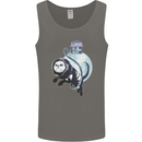 Space Astronaut Cat Funny Mens Vest Tank Top Charcoal