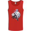 Space Astronaut Cat Funny Mens Vest Tank Top Red