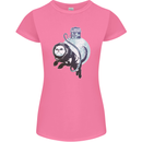 Space Astronaut Cat Funny Womens Petite Cut T-Shirt Azalea