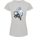 Space Astronaut Cat Funny Womens Petite Cut T-Shirt Sports Grey