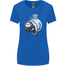 Space Astronaut Cat Funny Womens Wider Cut T-Shirt Royal Blue