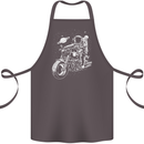 Space Biker Astronaut on a Motorcycle Space Cotton Apron 100% Organic Dark Grey