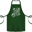 Space Biker Astronaut on a Motorcycle Space Cotton Apron 100% Organic Forest Green