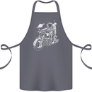 Space Biker Astronaut on a Motorcycle Space Cotton Apron 100% Organic Steel