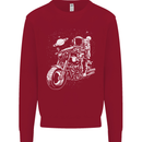 Space Biker Astronaut on a Motorcycle Space Kids Sweatshirt Jumper Red