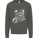 Space Biker Astronaut on a Motorcycle Space Kids Sweatshirt Jumper Storm Grey