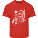 Space Biker Astronaut on a Motorcycle Space Kids T-Shirt Childrens Red