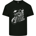 Space Biker Astronaut on a Motorcycle Space Mens Cotton T-Shirt Tee Top Black