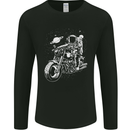Space Biker Astronaut on a Motorcycle Space Mens Long Sleeve T-Shirt Black