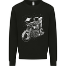 Space Biker Astronaut on a Motorcycle Space Mens Sweatshirt Jumper Black