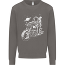 Space Biker Astronaut on a Motorcycle Space Mens Sweatshirt Jumper Charcoal