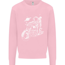 Space Biker Astronaut on a Motorcycle Space Mens Sweatshirt Jumper Light Pink