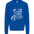 Space Biker Astronaut on a Motorcycle Space Mens Sweatshirt Jumper Royal Blue