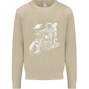 Space Biker Astronaut on a Motorcycle Space Mens Sweatshirt Jumper Sand