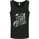 Space Biker Astronaut on a Motorcycle Space Mens Vest Tank Top Black
