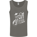 Space Biker Astronaut on a Motorcycle Space Mens Vest Tank Top Charcoal