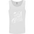 Space Biker Astronaut on a Motorcycle Space Mens Vest Tank Top White