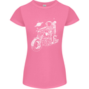 Space Biker Astronaut on a Motorcycle Space Womens Petite Cut T-Shirt Azalea
