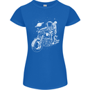 Space Biker Astronaut on a Motorcycle Space Womens Petite Cut T-Shirt Royal Blue