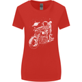 Space Biker Astronaut on a Motorcycle Space Womens Wider Cut T-Shirt Red