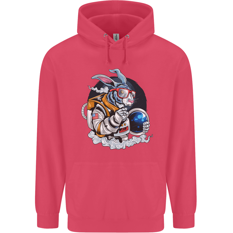 Space Bunny Funny Astronaut Space Rabbit Childrens Kids Hoodie Heliconia