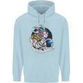 Space Bunny Funny Astronaut Space Rabbit Childrens Kids Hoodie Light Blue