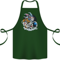 Space Bunny Funny Astronaut Space Rabbit Cotton Apron 100% Organic Forest Green