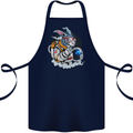 Space Bunny Funny Astronaut Space Rabbit Cotton Apron 100% Organic Navy Blue