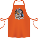 Space Bunny Funny Astronaut Space Rabbit Cotton Apron 100% Organic Orange
